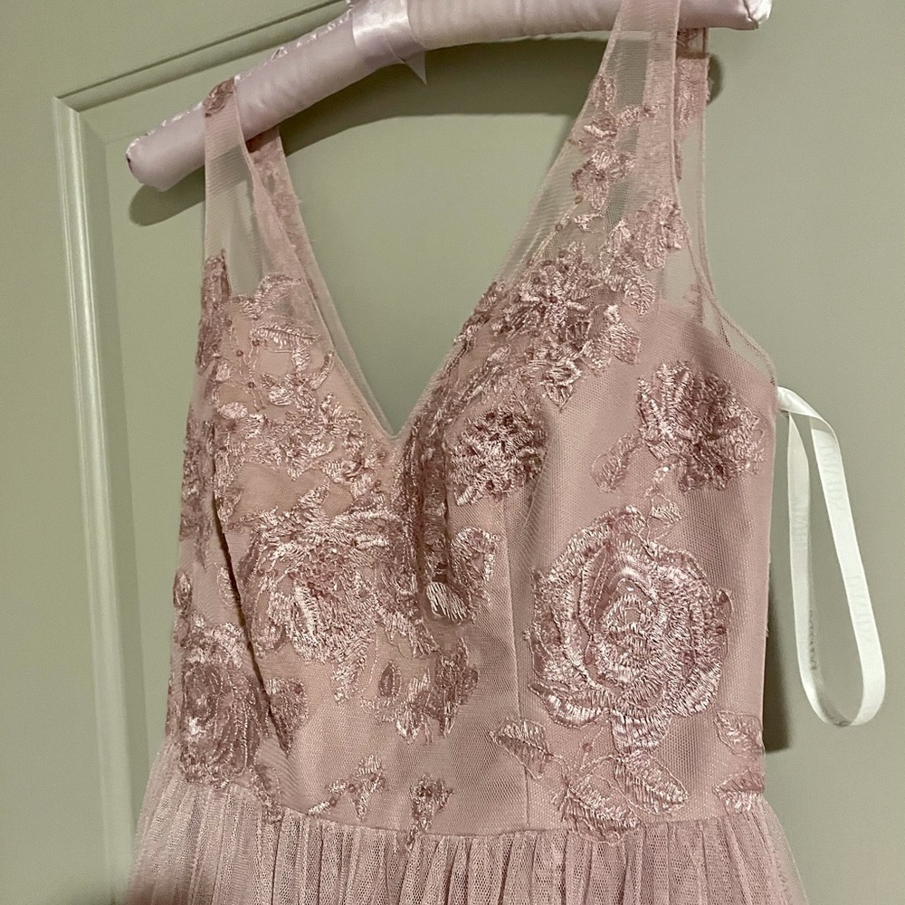 Tank V Neck Quartz Soft Neck Bridesmaid Dress